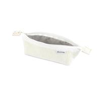 QKEPCY Trousse Rectangulaire Velours Côtelé Minimaliste Organisateur Rangement Stylos Cosmétiques Accessoires Bureau Scolaire