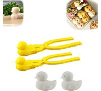 Qklovni Snowball Maker Toys with Handle for Snow Ball Fights, Snow Toys Kids Winter Outdoor Toys Snow Ball Clip Snow Games for Kids and Adults. (Duck-2pcs)