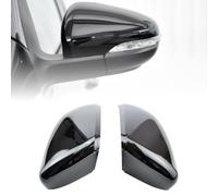 QKLsudua 1 paire de boîtiers de rétroviseurs extérieurs noirs pour rétroviseurs de porte compatibles avec VW MK6 Golf 6 GTI R20 2010-2013