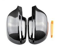 QKLsudua 1 paire de boîtiers de rétroviseurs extérieurs pour rétroviseurs de porte compatibles avec Au-di A4 B8 2008-2009-motif en fibre de carbone