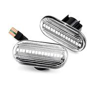 QKLsudua 1 paire de feux de gabarit avant dynamiques à LED compatibles avec Da-cia Du-ster Dok-ker Lo-dgy, Re-nault Me-gane 1 C-lio1 2 Kan-goo ES-PACE Smart séquentiel clignotant, blanc cristal