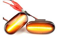 QKLsudua 1 paire de feux de gabarit latéraux à LED dynamiques compatibles avec H-ONDA P-relude CRX S2000 Integra F-it Del Sol Ac-ura Ci-vic Sequential Blinker Lamp