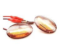 QKLsudua 1 paire de feux de position latéraux dynamiques pour garde-boue avant compatibles avec O-pel Co-rsa, As-tra, Co-mbo, Me-riva, Ti-gra, Sin-tra, V-ita-Crystal Blanc