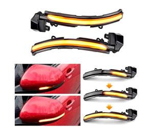 QKLsudua Lot de 2 clignotants LED dynamiques séquentiels clignotants compatibles avec Ja-guar XE XF XJ F-TYPE XK XKR I-PACE X250 X260