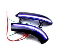 QKLsudua Lot de 2 clignotants séquentiels dynamiques compatibles avec GOLF 5 GTI Plus MK5 Je-tta Pas-sat B6 B5.5 Va-riant EOS Sha-ran LED clignotants - Bleu et jaune