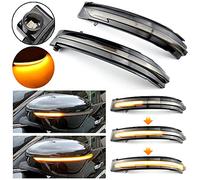 QKLsudua Lot de 2 clignotants séquentiels dynamiques LED pour rétroviseur latéral compatible avec Ni-ssan X-Trail T32 Ro-gue Qash-qai J11 Mu-rano Z52 Ju-ke Na-vara Path-finder