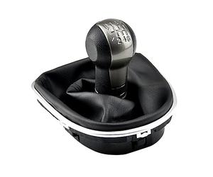 QKLsudua Pommeau de levier de vitesse 6 vitesses ABS avec soufflet en cuir Ensembles complets compatibles avec Se-at Al-Tea 2004-12 Le-on II 2005-2012 to-ledo III