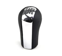 QKLsudua Pommeau de levier de vitesse MT en cuir PU 6 vitesses compatible avec To-yota Co-Rolla Ver-so RAV4 Ya-RIS AY-GO-Mirror