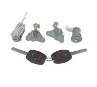 Qklyxr AL266 ensemble de serrure interrupteur d'allumage baril porte avec 2 clés, for FIT 04-11 Pièce de verrouillage de la e contact(BLACK 2-Panic Button Key)