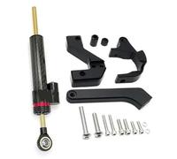 Qklyxr Amortisseur de Direction à Support Stable, for VSETT, Plus 10 pièces Rechange for Scooter électrique Amortisseur de Direction pour Trottinette électriq(Black Carbon Fibre2)