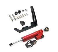 Qklyxr Amortisseur de Direction for TEVERUN, for Supreme, 7260R, Support d'amortissement V1 V2, pièce Scooter électrique Amortisseur de Direction pour Trottinette électriq(Black Red1)