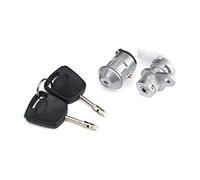 Qklyxr Barillet de verrouillage de porte avec interrupteur d'allumage côté conduite droite, 4 pièces, avec 2 clés de remplacement, for Ford, for Falcon, AU BA XR6 XR8 Serrure de porte de voiture
