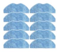 Qklyxr Chiffon de vadrouille réutilisable, for aspirateur robot Grundig, VCR 4230, 6230, 7230, utilisation sèche et humide, chiffons, nettoyage des sols Tampon pour robot serpillière(10 PACK)
