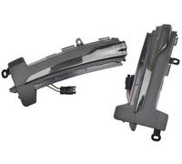 Qklyxr Clignotant dynamique à LED for rétroviseur latéral, clignotant séquentiel, for Volvo XC60 2014 2015 2016 2017 (cristal Remplacement du voyant de rétroviseur latéral(BLACK Dynamic Smoked)