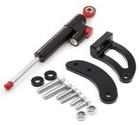 Qklyxr for KAABO, Mantis King GT Scooter électrique CNC Carbone Direction Amortisseur Support de Montage Kit d'amortisseur Accessoires Amortisseur de Direction pour Trottinette électrique(Black F)