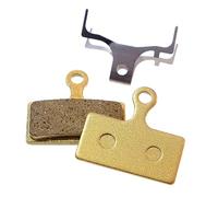Qklyxr for Shimano, for G01S G03A XRE Br-M9000 SLX M6000 M675 vélo hydraulique Alfine S700 Deore M615, 4 Paires de Plaquettes de Frein à Disque de vélo VTT Plaquettes de Frein pour vélo(Gold)