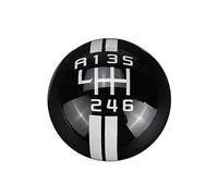 Qklyxr For VW, for Golf, for Ford, for Mustang, levier de vitesse course universel 6 vitesses voiture MT pommeau Pommeau de levier de vitesse(Black White)