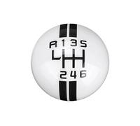 Qklyxr For VW, for Golf, for Ford, for Mustang, levier de vitesse course universel 6 vitesses voiture MT pommeau Pommeau de levier de vitesse(White Black)