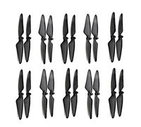 Qklyxr Hélices à pales d'hélice CW + 10 pièces CCW, pièce de rechange for quadrirotor HUBSAN H501S X4 / H501C MJX B3 Hélice pour drone de course FPV(Schwarz)