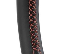 Qklyxr Housse de Volant de Voiture, for VW, for Atlas, for Golf, 8, for Mk8, for Jetta, for Sharan, for Passat, B9, for, enveloppe de Direction Housse de Volant(Black Orange Line)