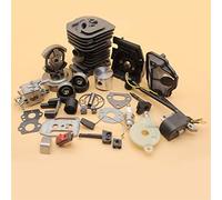 Qklyxr Kit de pompe à huile tambour d'embrayage bobine d'allumage carburateur cylindre 38 mm Pièces moteur tronçonneuse, for Husqvarna, 136 137 141 142 Pièce d'embrayage