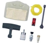 Qklyxr Kit de réglage soupape décompression bougie d'allumage et filtre à air, for tronçonneuses Husqvarna 372, 365, 371, 362 372XP Bougie d'allumage pour moteur d'outil de jardin