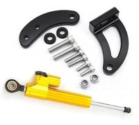 Qklyxr Kit de Support Montage d'amortisseur Direction en Carbone for Scooter électrique, for KAABO, Mantis King GT Amortisseur de Direction pour Trottinette électriq(Black G2)