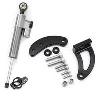 Qklyxr Kit de Support Montage d'amortisseur Direction en Carbone for Scooter électrique, for KAABO, Mantis King GT Amortisseur de Direction pour Trottinette électriq(Black B4)