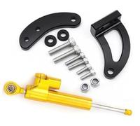 Qklyxr Kit de Support Montage d'amortisseur Direction en Carbone for Scooter électrique, for KAABO, Mantis King GT Amortisseur de Direction pour Trottinette électriq(Black F1)
