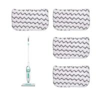 Qklyxr Lot de 4 tapis de rechange for balai à vapeur Shark, for nettoyeur de sols durs à vapeur S1000WM S1000 S1000A S1000C, accessoires en microfibre Tampon pour robot serpillière