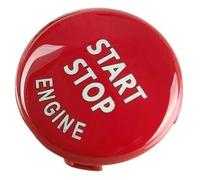 Qklyxr Moulures intérieures de voiture Bouton démarrage du moteur Remplacer le couvercle Accessoires commutateur d'arrêt Décor clé, pour BMW, pour bouton de démarrage et d'arrêt(BLACK Bright Red)