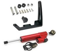 Qklyxr Support d'amortissement for Scooter électrique, pièce for TEVERUN, Supreme+ 7260R, Amortisseur de Direction V1 V2 Amortisseur de Direction pour Trottinette électriq(Black Red1)