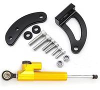 Qklyxr Support d'amortisseur de Direction en Carbone for Scooter électrique KAABO, Mantis King GT, Kit Montage, Amortisseur Amortisseur de Direction pour Trottinette électriq(Black G2)