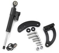 Qklyxr Support d'amortisseur de Direction en Carbone for Scooter électrique KAABO, Mantis King GT, Kit Montage, Amortisseur Amortisseur de Direction pour Trottinette électriq(Black A3)