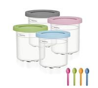 QKNOSM Lot de 4 récipients Creamy pour Ninja Creami NC300EU NC301EU, Ninja Creami Machine à glace Accessoires avec machine à glace NC299EU NC301 NC300 NC299AMZ NC299