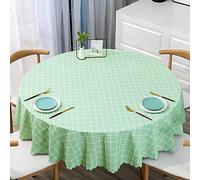 Qkoimpnrd Impermeable Nappe Rectangulaire Entretien Facile PVC Résistant à l'usure Multiple Styles et Tailles Sélectionnable Diamètre Rond Vert 160cm