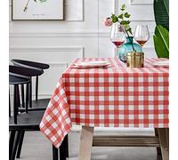 Qkoimpnrd Nappe de Table Imperméable Rectangulaire Antitache Anti PVC Chaud Idéal pour Maisonrestaurant Mariage Cérémonie Rouge 120 × 180cm