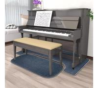 QKPFCVG Tapis insonorisant pour Piano, 122 x 48 cm + 160 x 70 cm, Tapis insonorisant pour Piano Droit, Tapis de Piano pour Studio, Salon, Tapis Absorbant Le Son, Tapis antidérapant