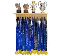 Qktxktzy Cintres à médailles en bois de qualité supérieure avec étagères de trophée de 40,6 cm pour organiser médailles, récompenses, rubans et trophées. Étagère tout-en-un parfaite avec 25 crochets