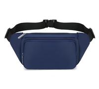 QKUDS Sac Banane Homme Imperméable Sacoche Banane et Sangle Réglable,Unisexe Grande Capacité Sac Banane pour Homme Femme Voyage Randonnée Pochette Ceinture (Bleu)