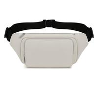 QKUDS Sac Banane Homme Imperméable Sacoche Banane et Sangle Réglable,Unisexe Grande Capacité Sac Banane pour Homme Femme Voyage Randonnée Pochette Ceinture (Blanc)