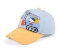 QKURT Casquette de Baseball Enfant, Protection Solaire, Casquette de Plage, Chapeau de pêcheur Ajustable, Chapeau de Jeu extérieur avec Motif Pelleteuse pour garçons et Filles de 2 à 6 Ans