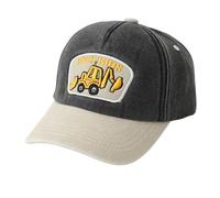 QKURT Casquette de Baseball pour Enfants, Protection Solaire, la Plage, Le Sport, Chapeau de Soleil pour Garçons, Chapeau de Pêcheur avec Motif d'Excavatrice pour Les 3-8 Ans