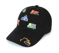 QKURT Chapeau de Soleil pour Enfants, Chapeau Seau d'Été, Casquette de Plage de Protection Solaire, Casquette de Baseball avec Motif de Voiture Mignon pour Garçons de 3 à 8 Ans