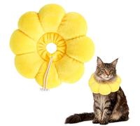 QKURT Colerette Chat Anti Léchage, Doux et Confortable Ajustable Collerettes Chat pour Chatons Anti Lechage Après Chirurgie, Joli Tournesol