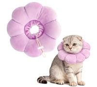 QKURT Colerette Chat Anti Léchage, Doux et Confortable Ajustable Collerettes Chat pour Chatons Anti Lechage Après Chirurgie, Joli Tournesol