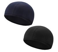 QKURT Cyclisme Skull Cap, 2PCS Respirant Été sous Casque Chapeau Parfait pour Le Chapeau de Course Doublure de Casque Sports Beanie Moto