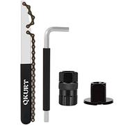 QKURT Kits d’Outils de chaîne de vélo, Outil de Suppression de Cassette de Bicyclette+Clé auxiliaire+Outil de Lockring de Cassette+Pignon Remover-Noir