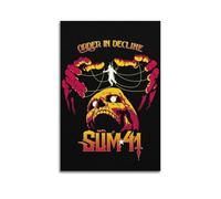 QKVPMNRQ Poster sur toile sans cadre avec groupe Pop Punk Sum 41 - Décoration murale moderne pour salon, chambre à coucher - 30 x 45 cm