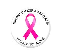 Qkz742 Broche en forme de ruban pour sensibilisation au cancer du sein Bijoux commémoratifs pour la prévention du cancer des femmes, taille unique, Métal